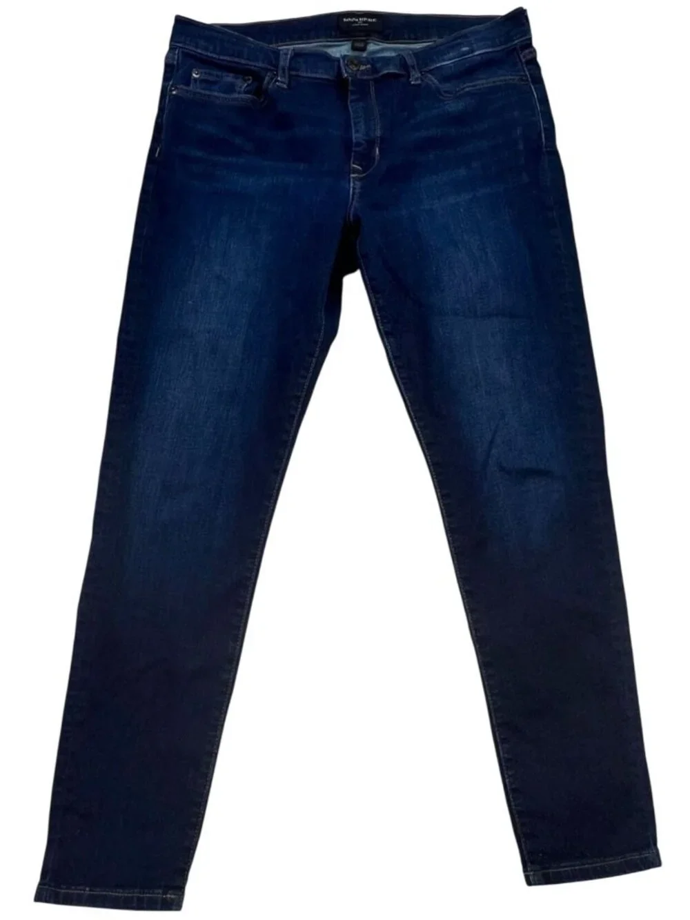 Banana Republic Womens Sculpt Skinny Jeans Stretch Denim Sz 31/12 Blue Dark Wash